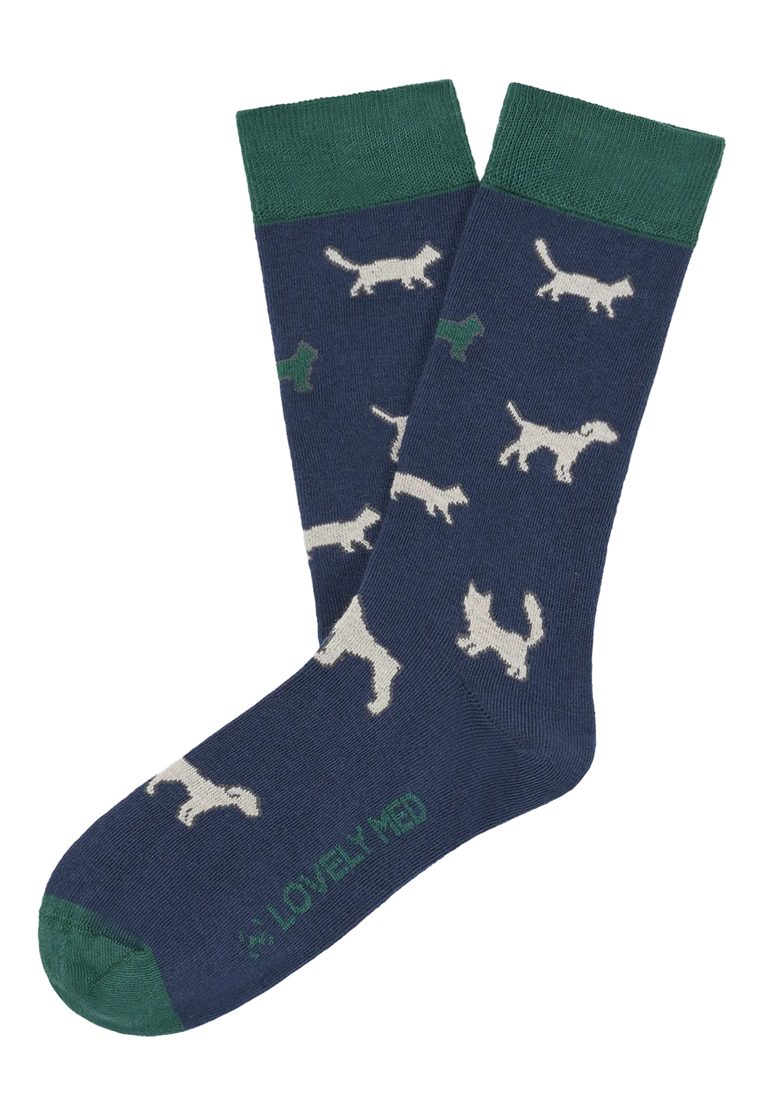 Calcetín estampado dogs & cats navy LM400