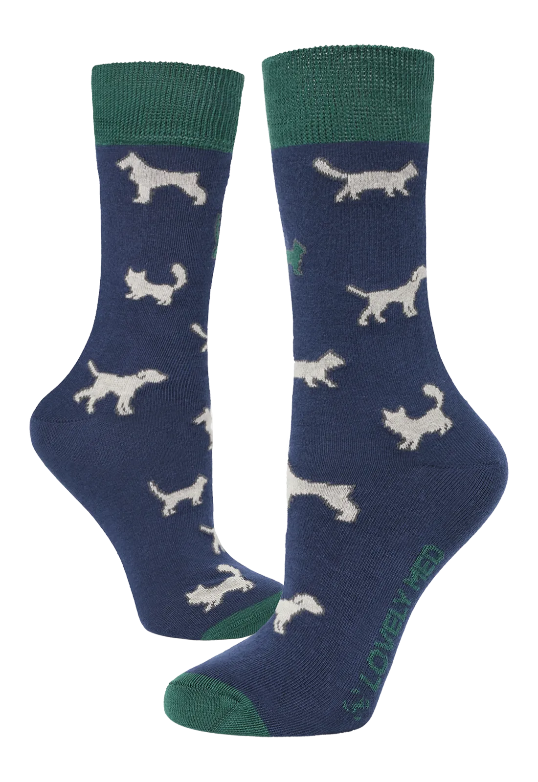 Calcetín estampado dogs & cats navy LM400