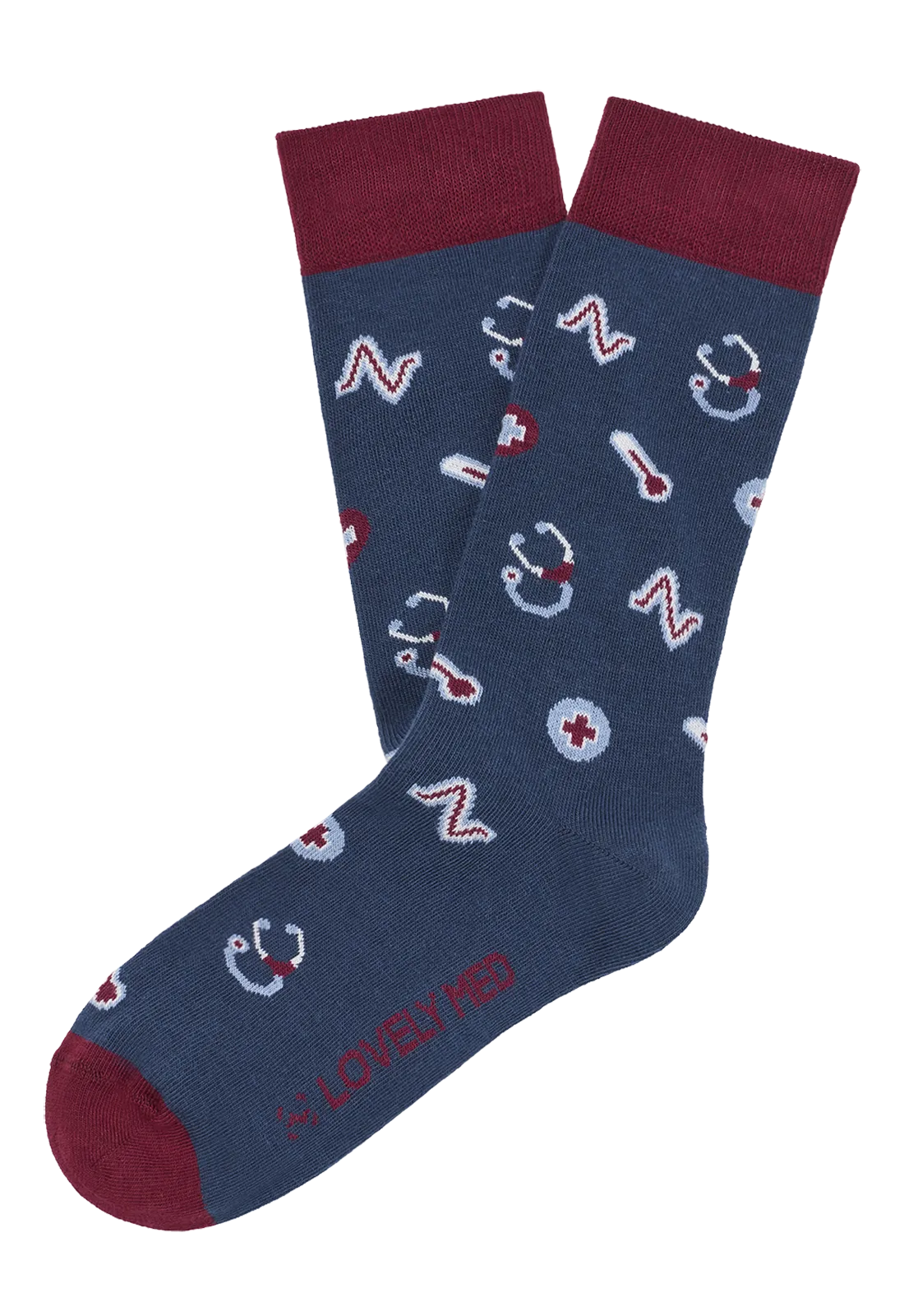 Calcetín estampado medical navy LM400